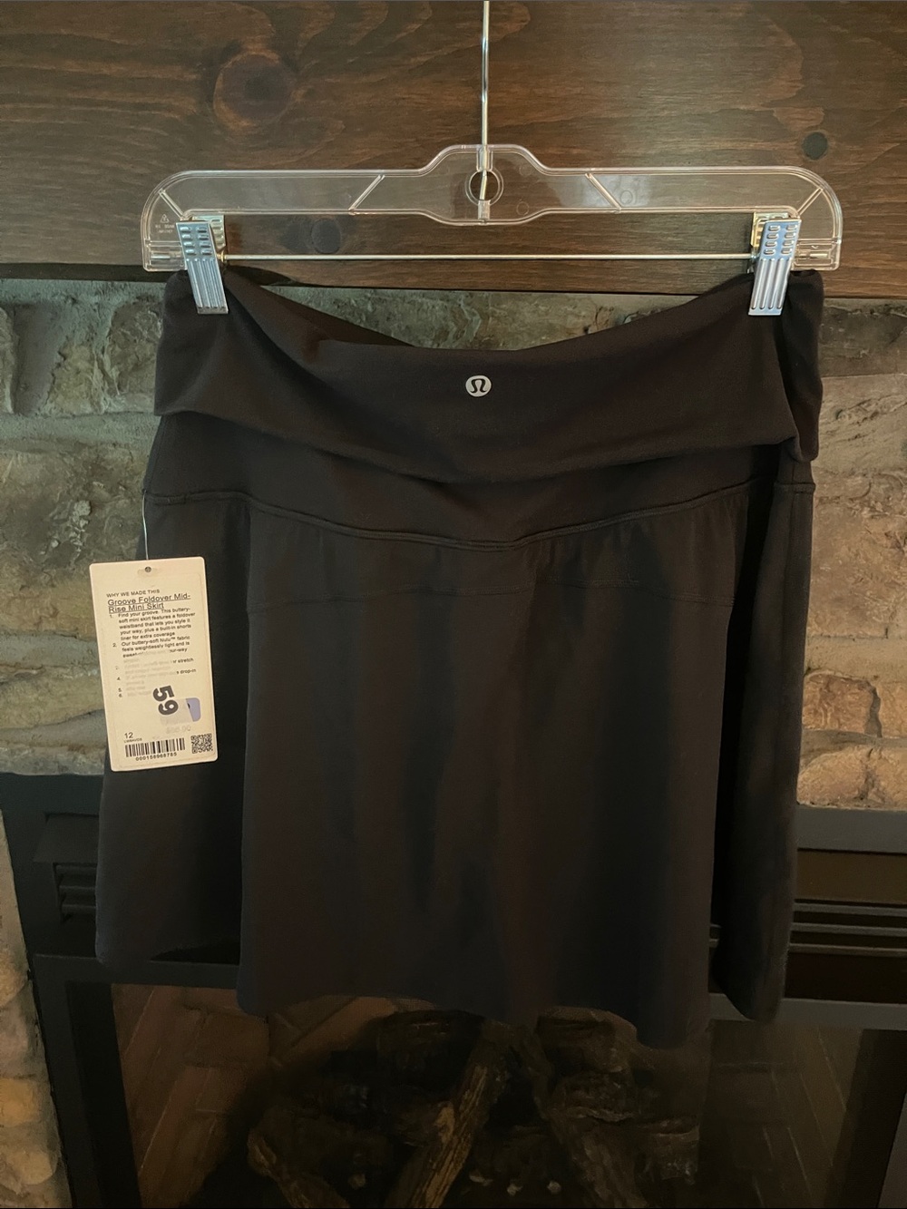 Lululemon Black Fold-Over Athletic Skirt